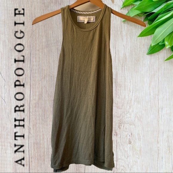 Nwt Racerback Ribbed Tank Top Green Pure + good - Picture 1 of 6